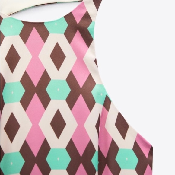 ZARA Mini Dress with Single Sleeve Size XL - Picture 5 of 6